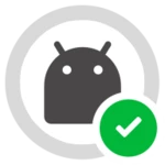 permission bar: floating android application logo